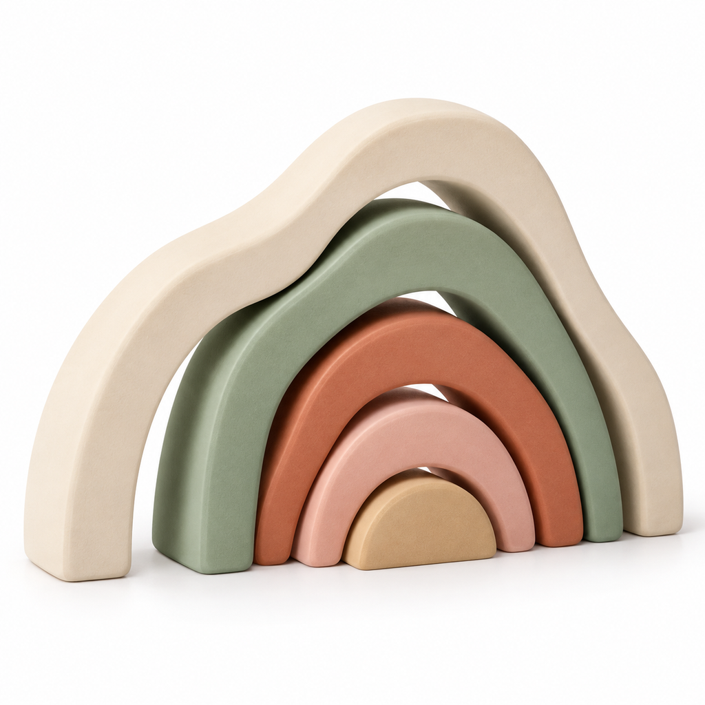 Wooden Rainbow Stacking Toy