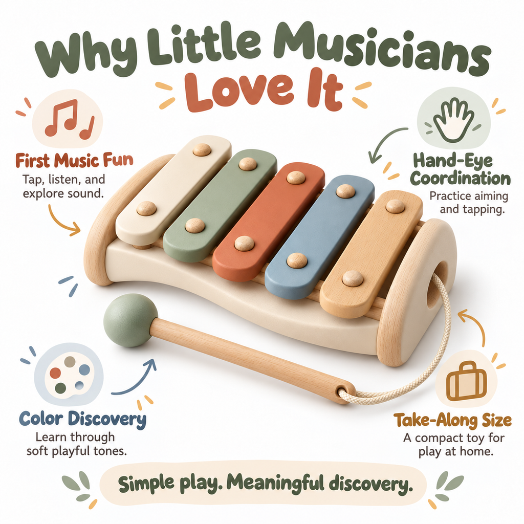 Wooden Xylophone for Toddlers