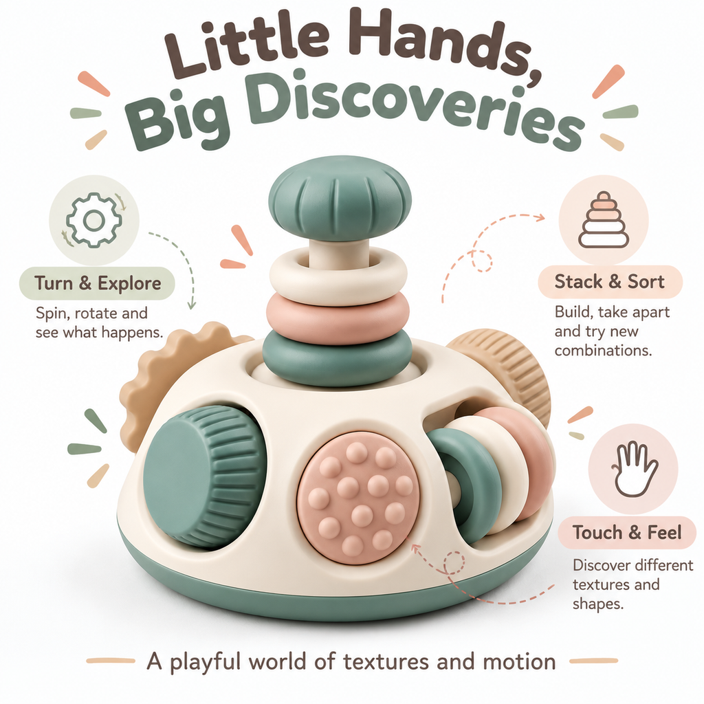 Sensory Spin & Stack Activity Toy